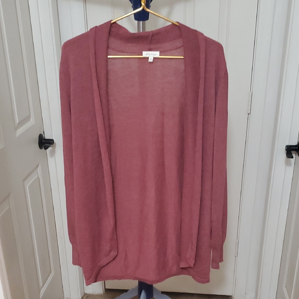 Ella Moss Dusty Rose Open-Front Women's Cardigan